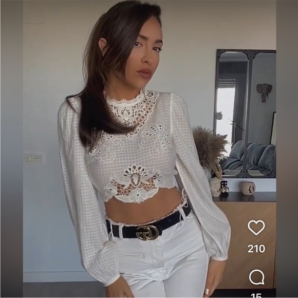 GORGEOUS ZARA NWOT Embroidered Top - Picture 7 of 9